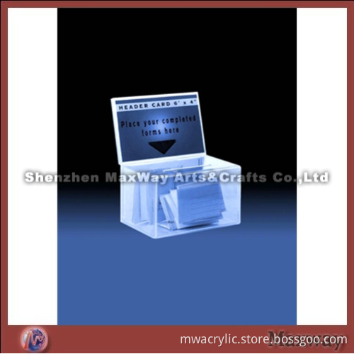 Transparent Cubical Acrylic/Plexiglass Suggestion Box/Case for School